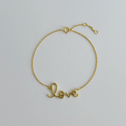 Gold love bracelet