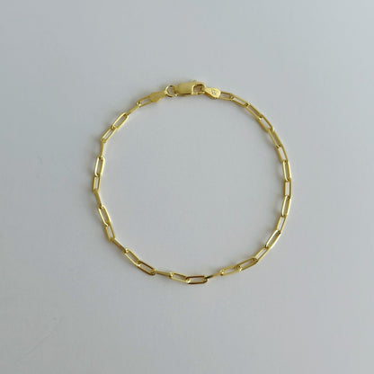 Gold paperclip bracelet