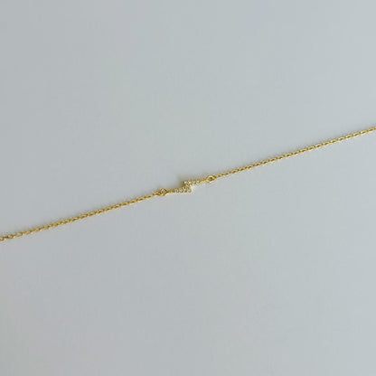 Gold pave thunder bracelet