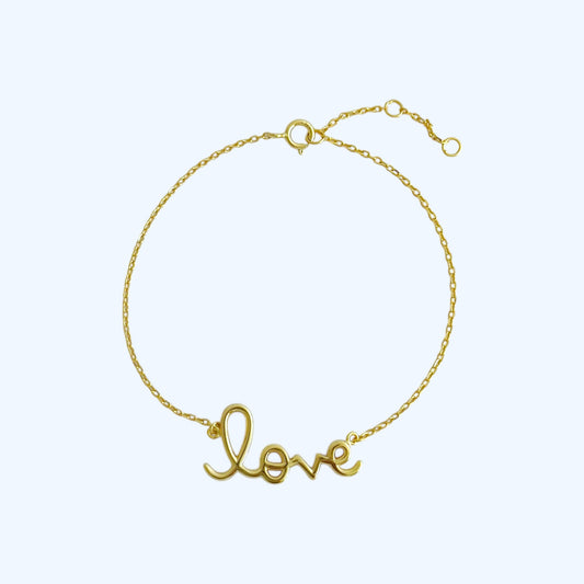 Gold love bracelet