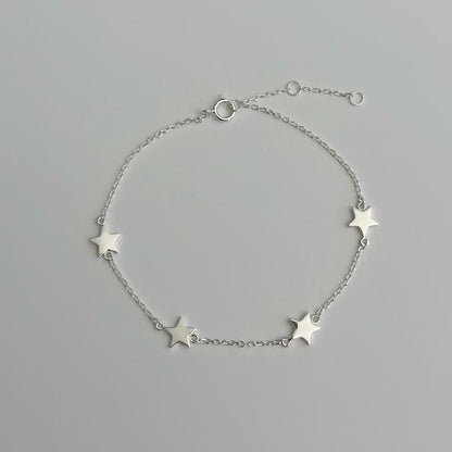 Silver star bracelet