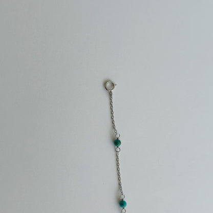 Silver turquoise bead bracelet