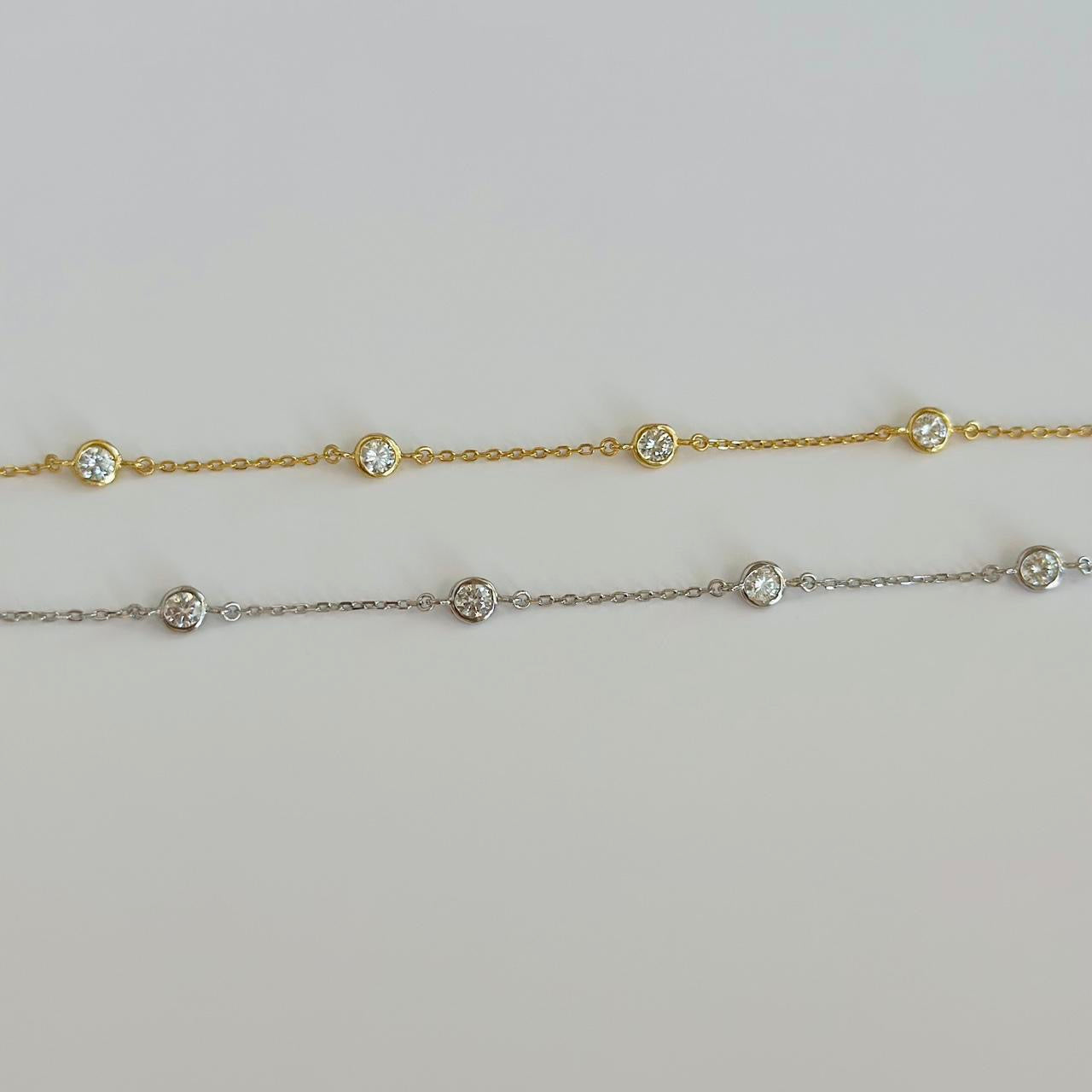 Gold gem stone bracelet