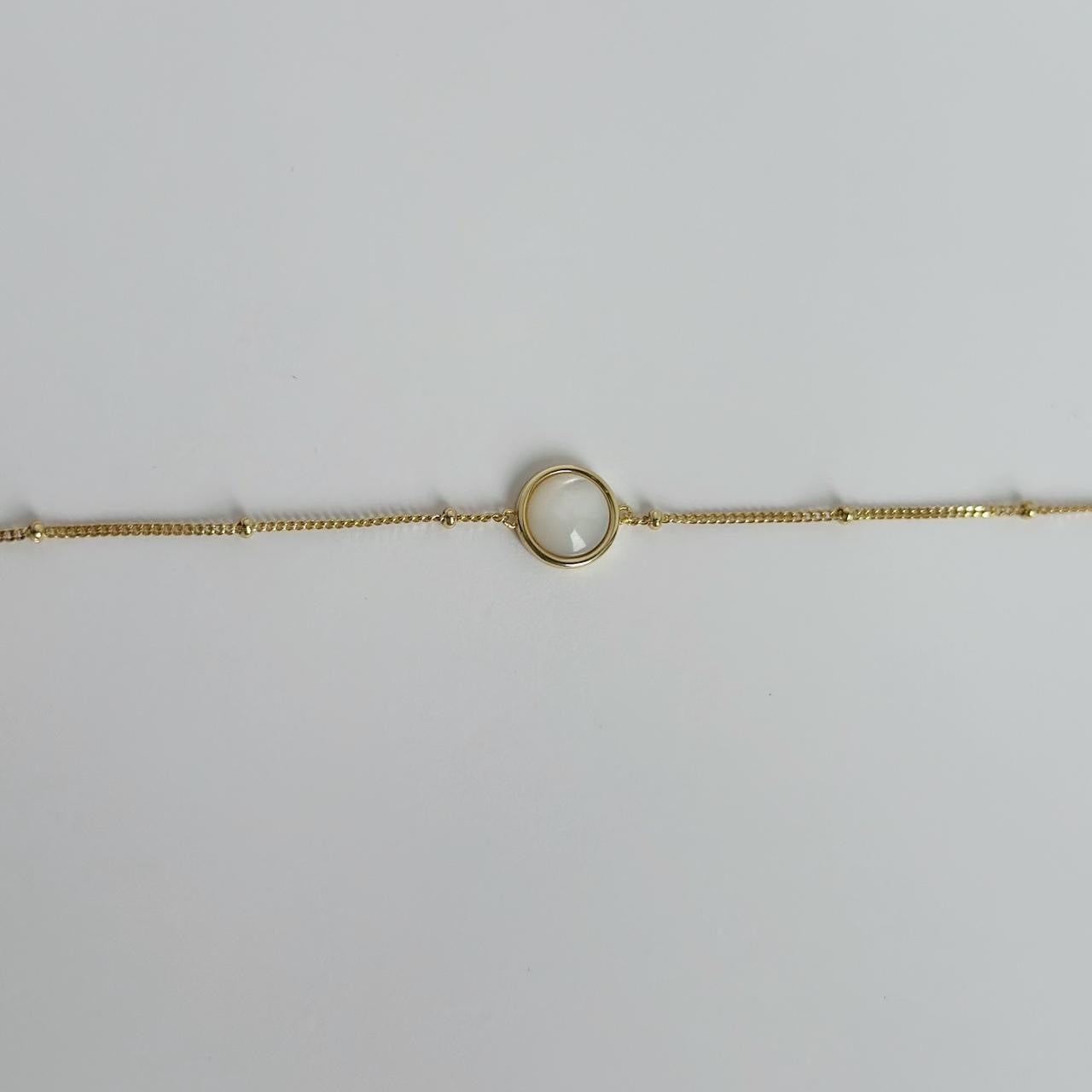 Gold moonstone bracelet