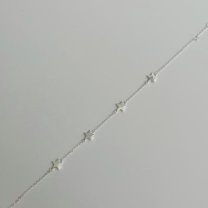 Silver star bracelet