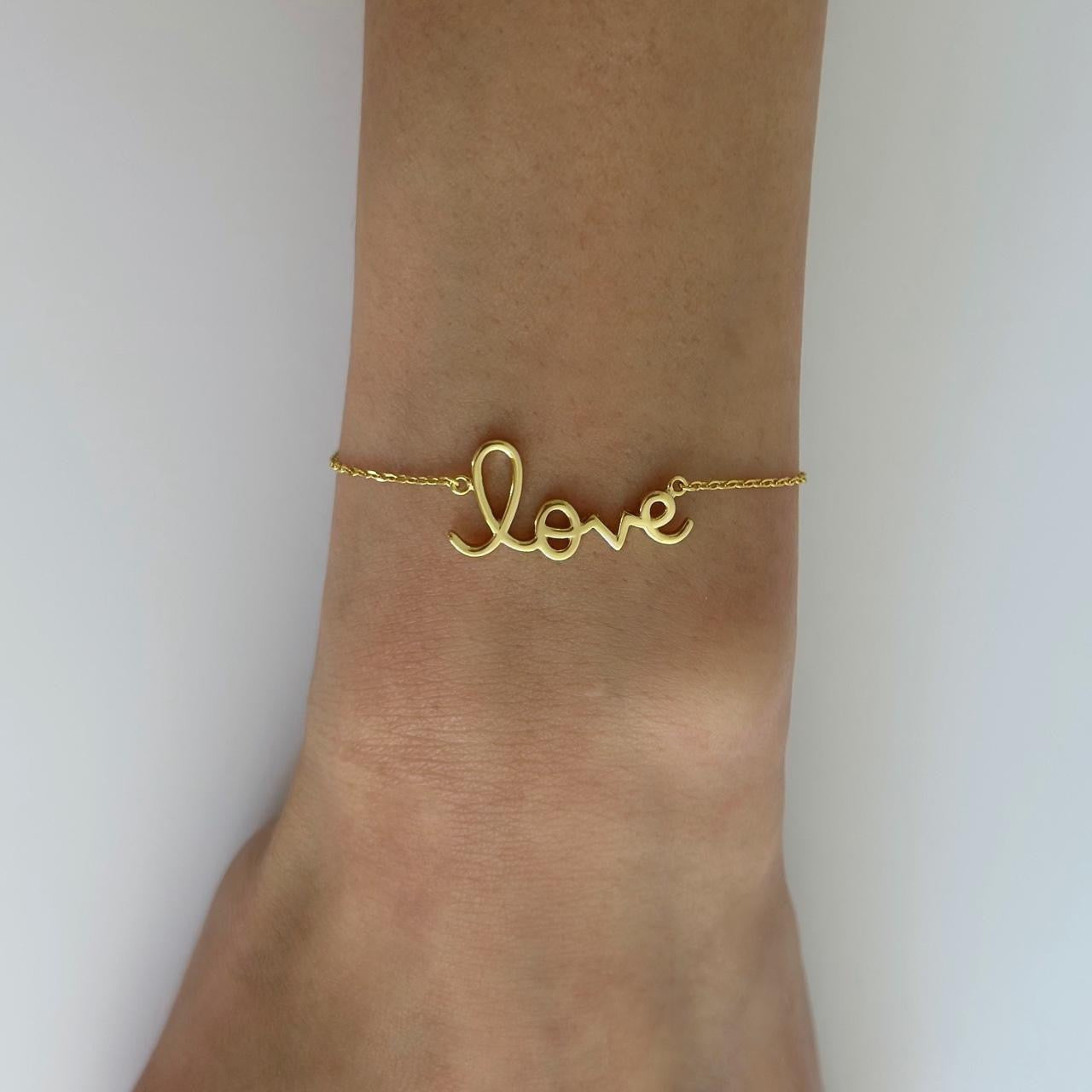 Gold love bracelet