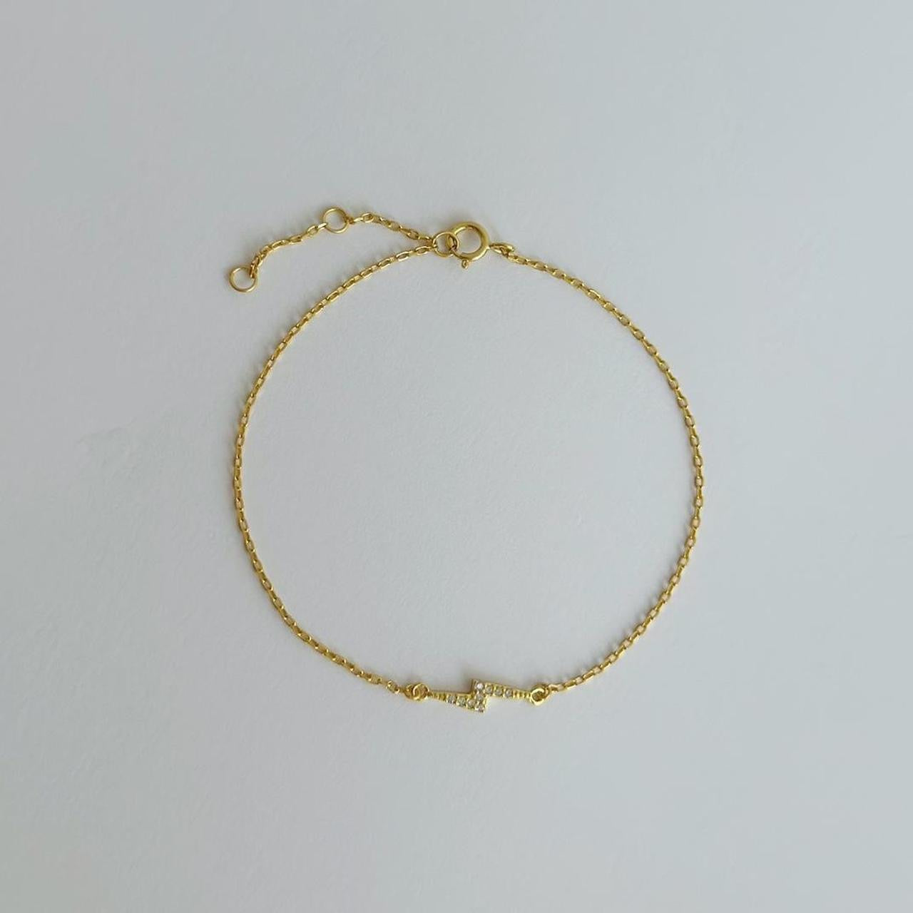 Gold pave thunder bracelet