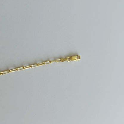 Gold paperclip bracelet