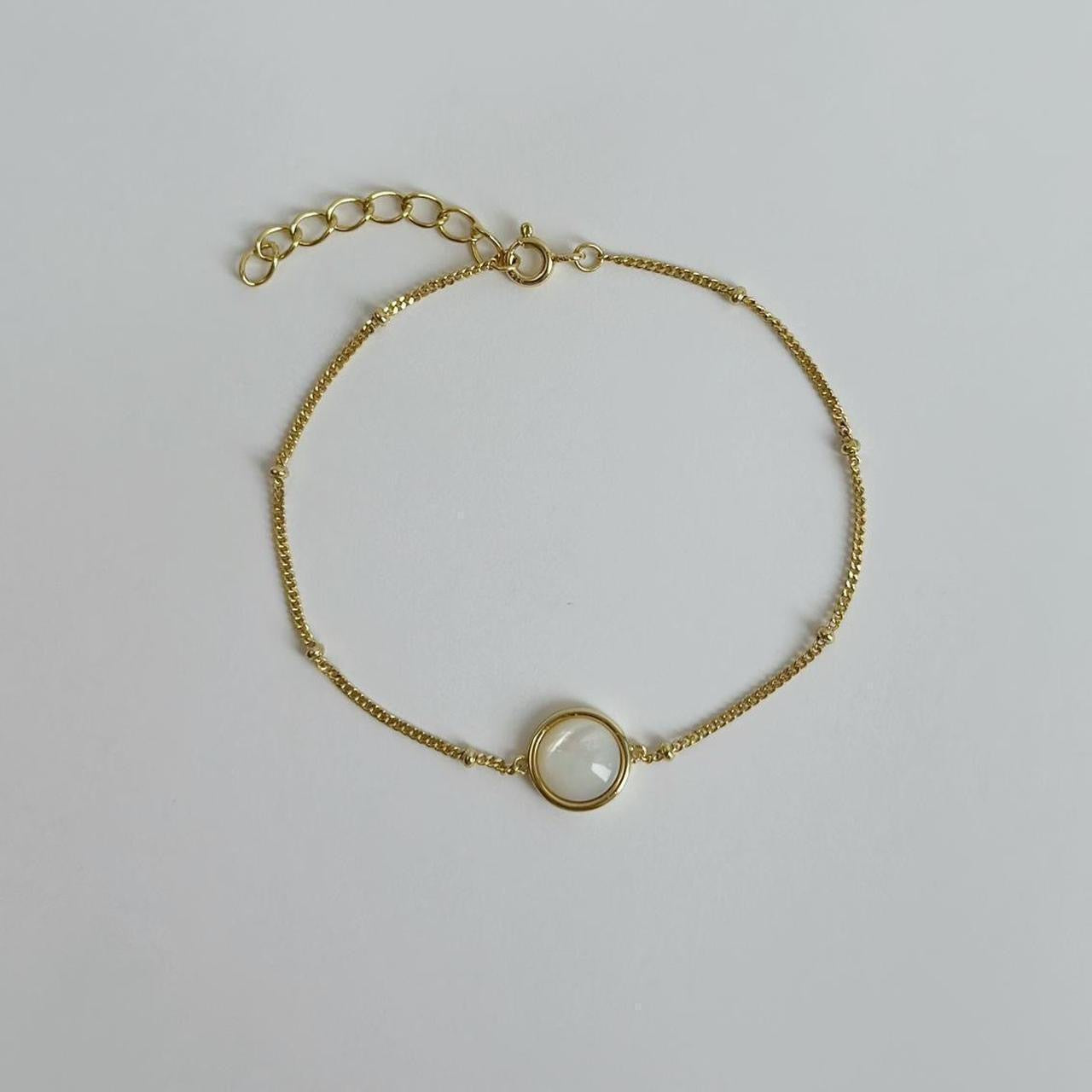 Gold moonstone bracelet