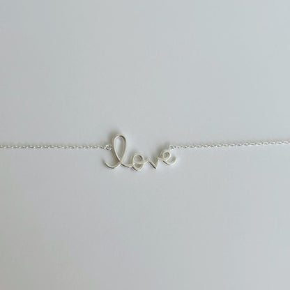 Silver love bracelet