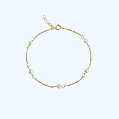 Gold pearl bracelet