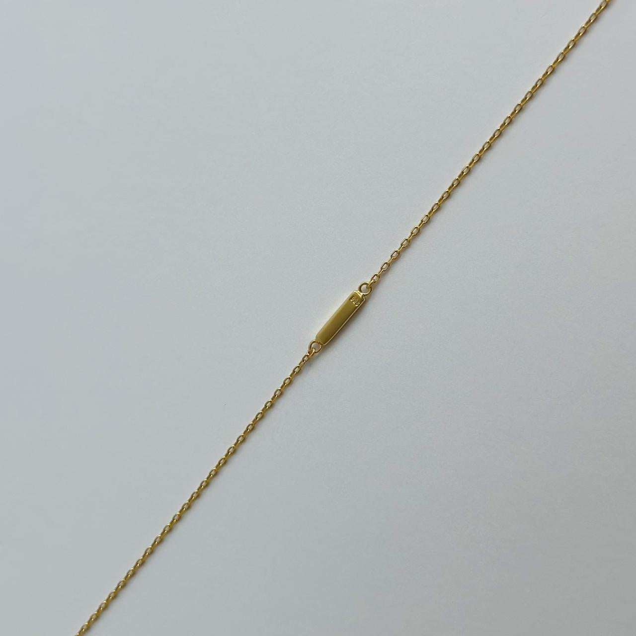 Gold dainty pave chain bracelet