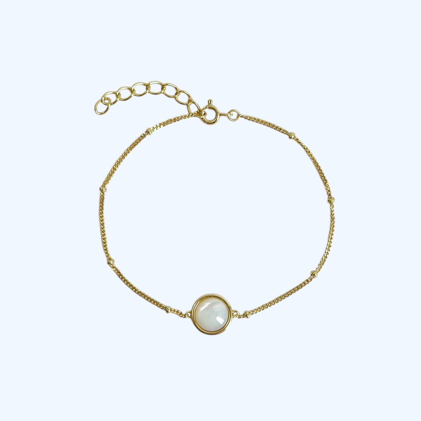 Gold moonstone bracelet