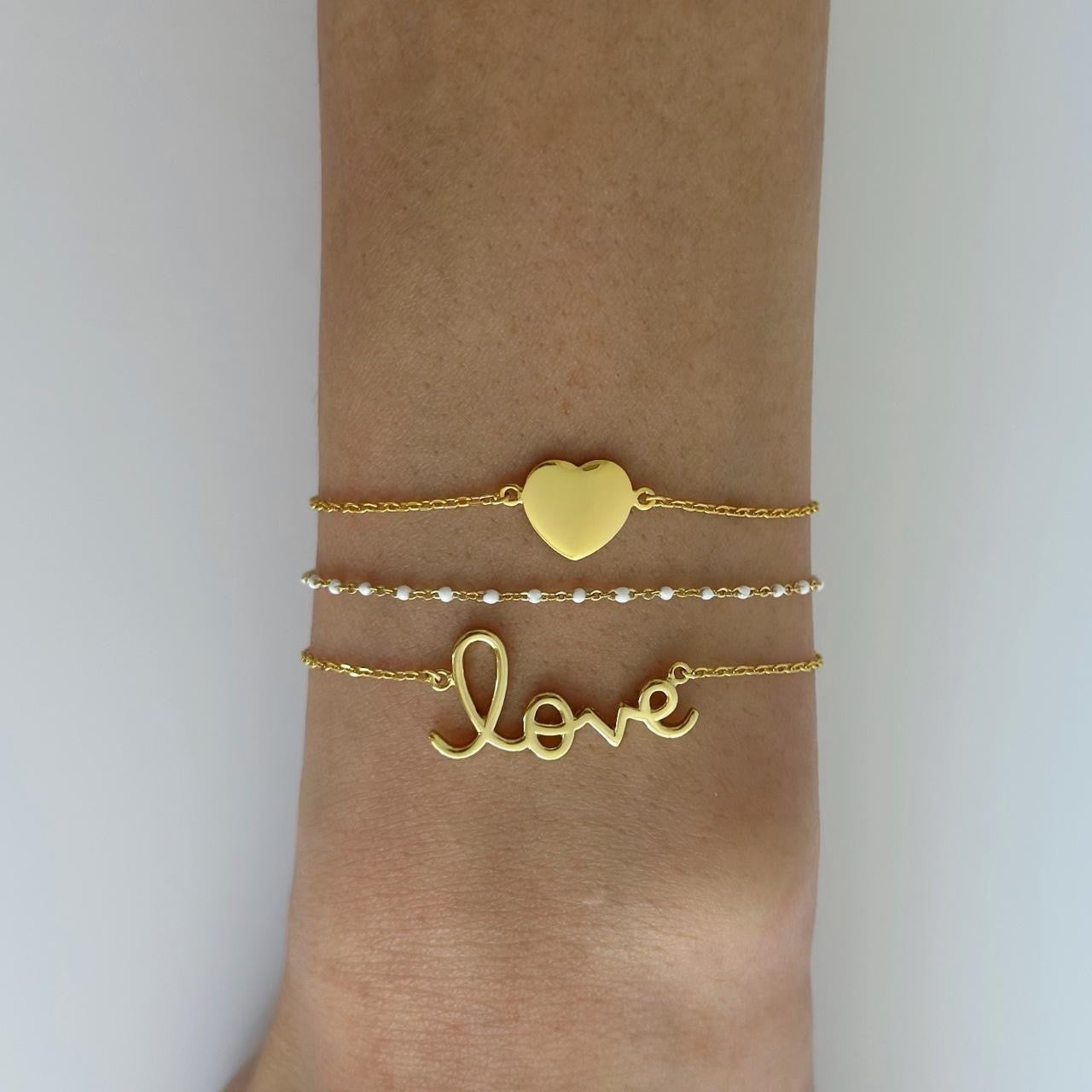 Gold love bracelet