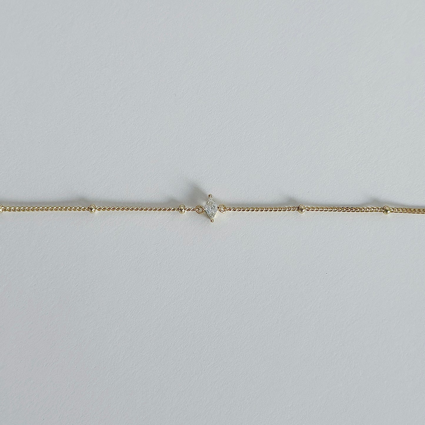 Gold diamond gem bracelet