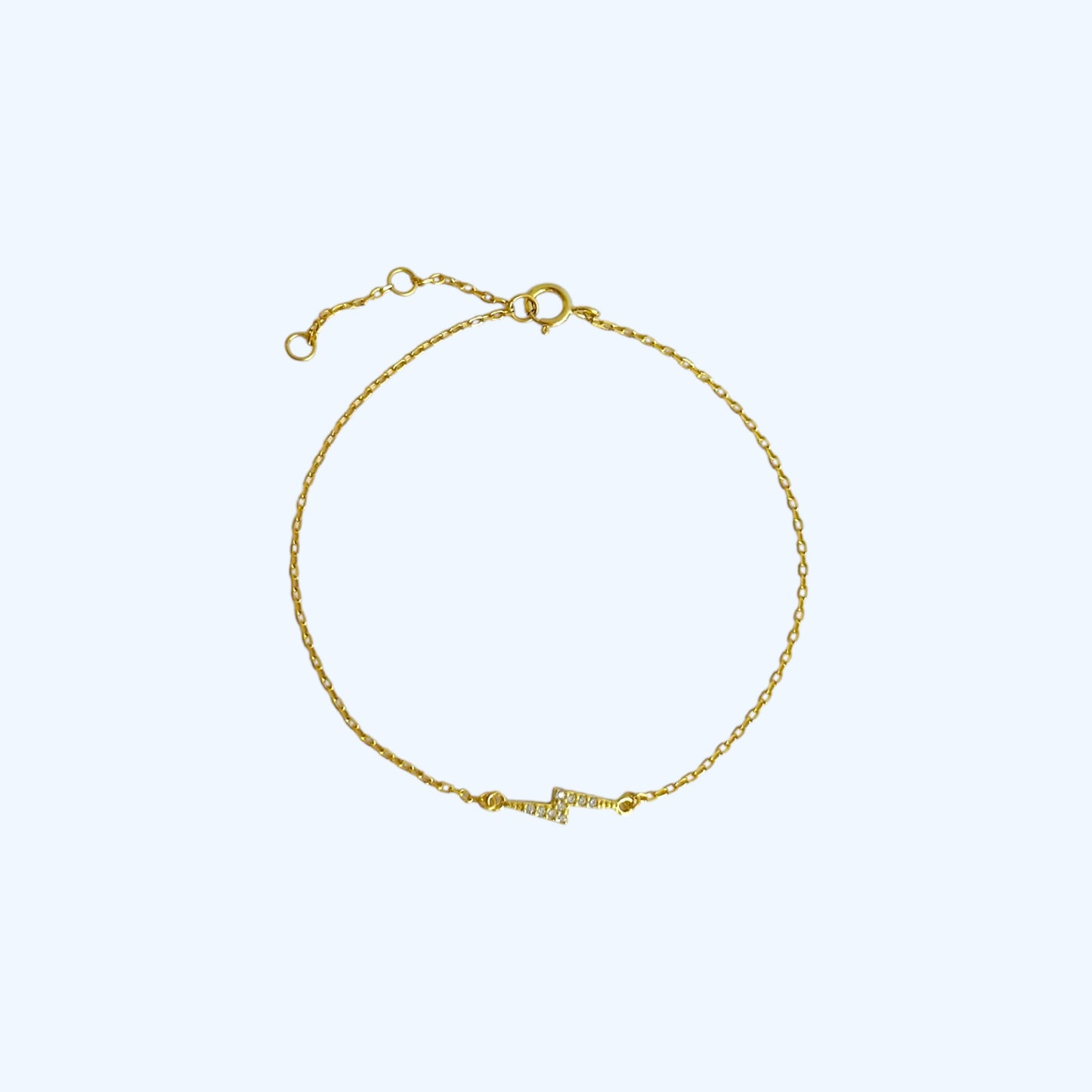 Gold pave thunder bracelet