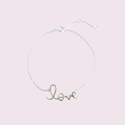 Silver love bracelet