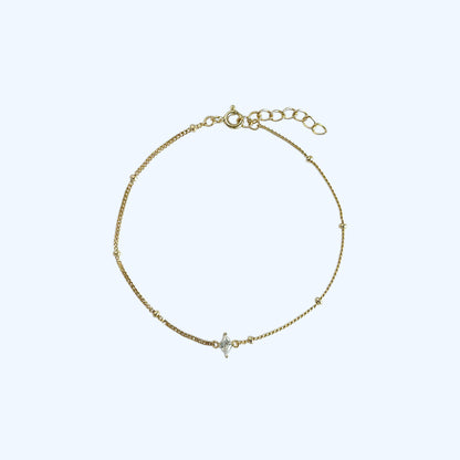 Gold diamond gem bracelet