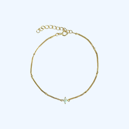 Gold diamond opal bracelet