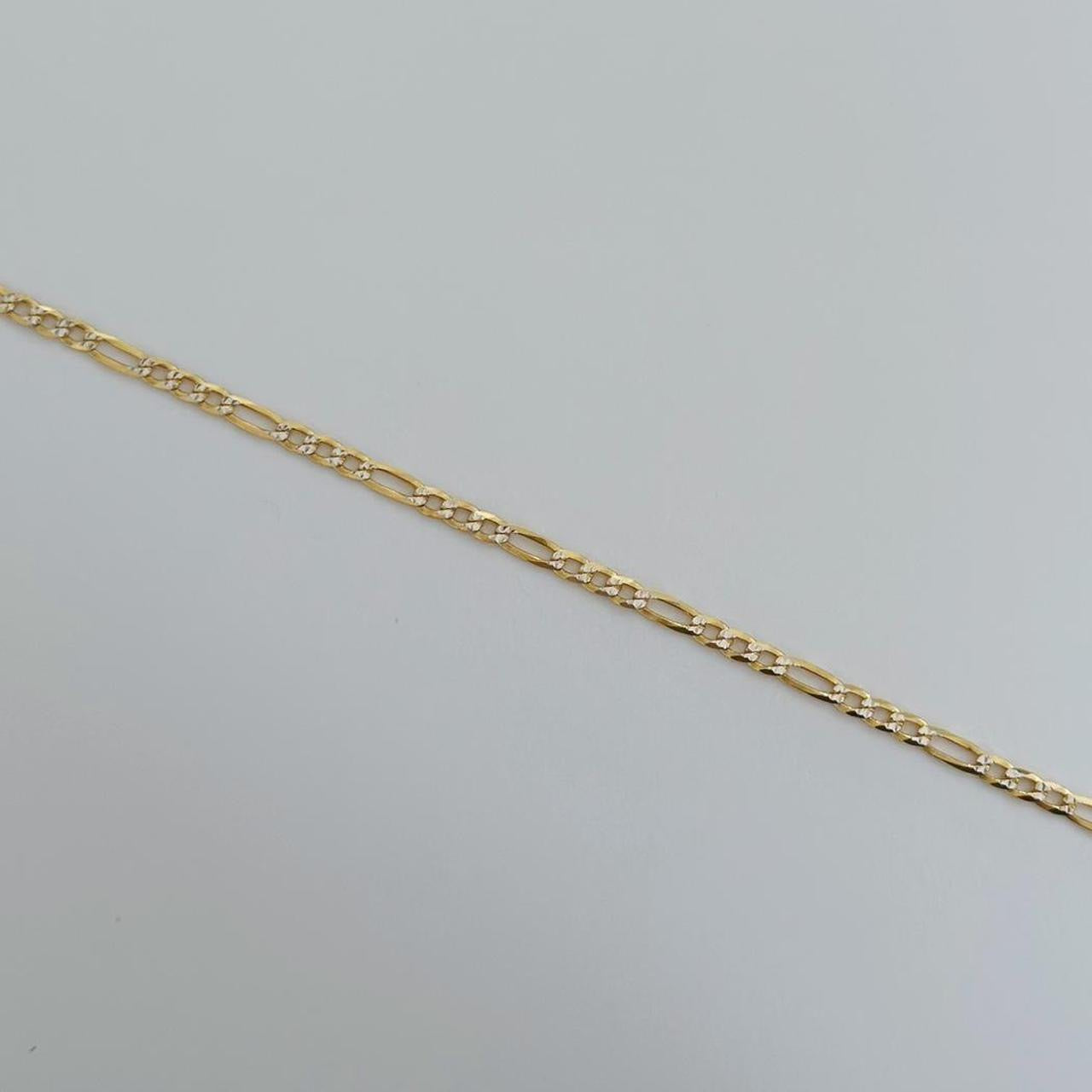 Twotone figaro bracelet