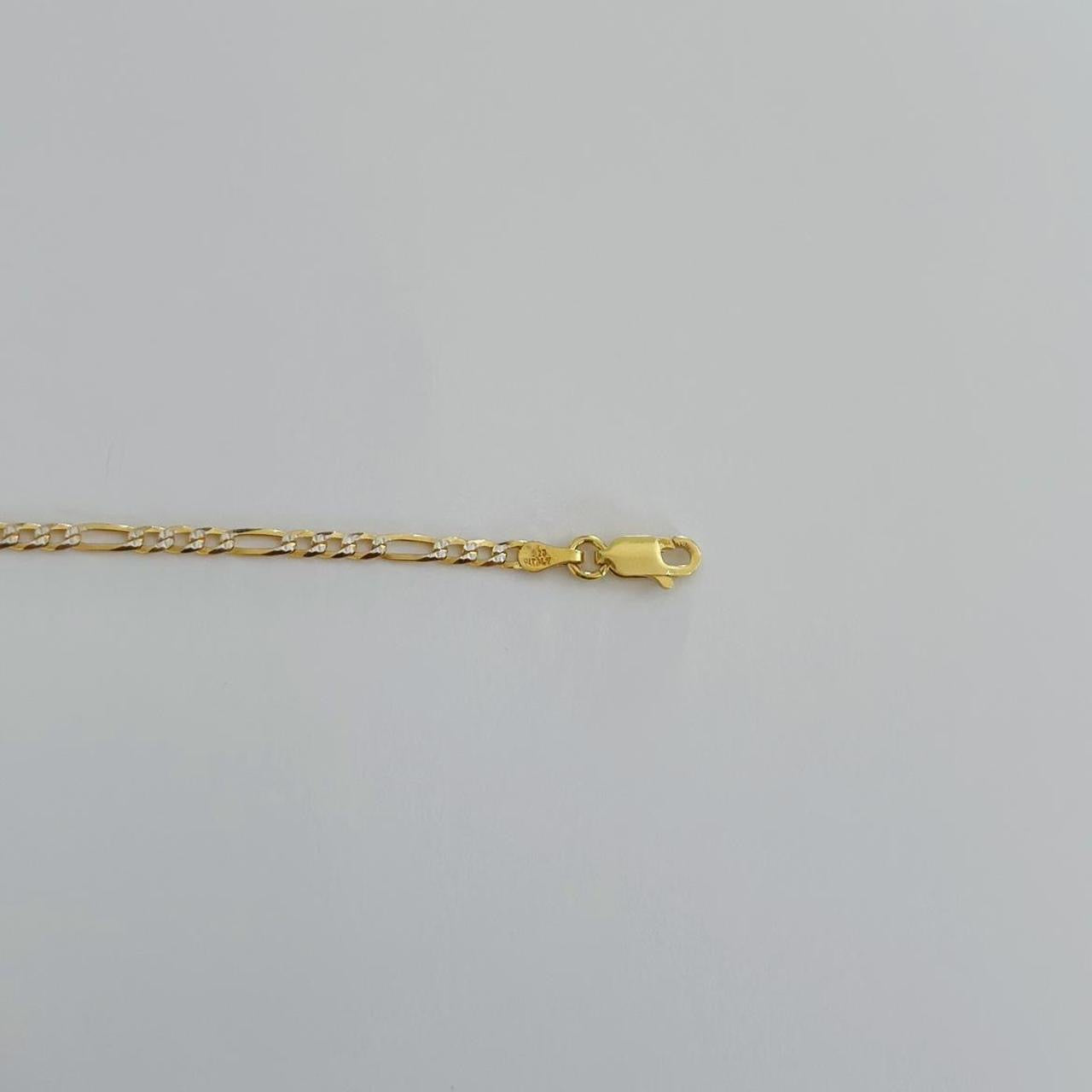 Twotone figaro bracelet