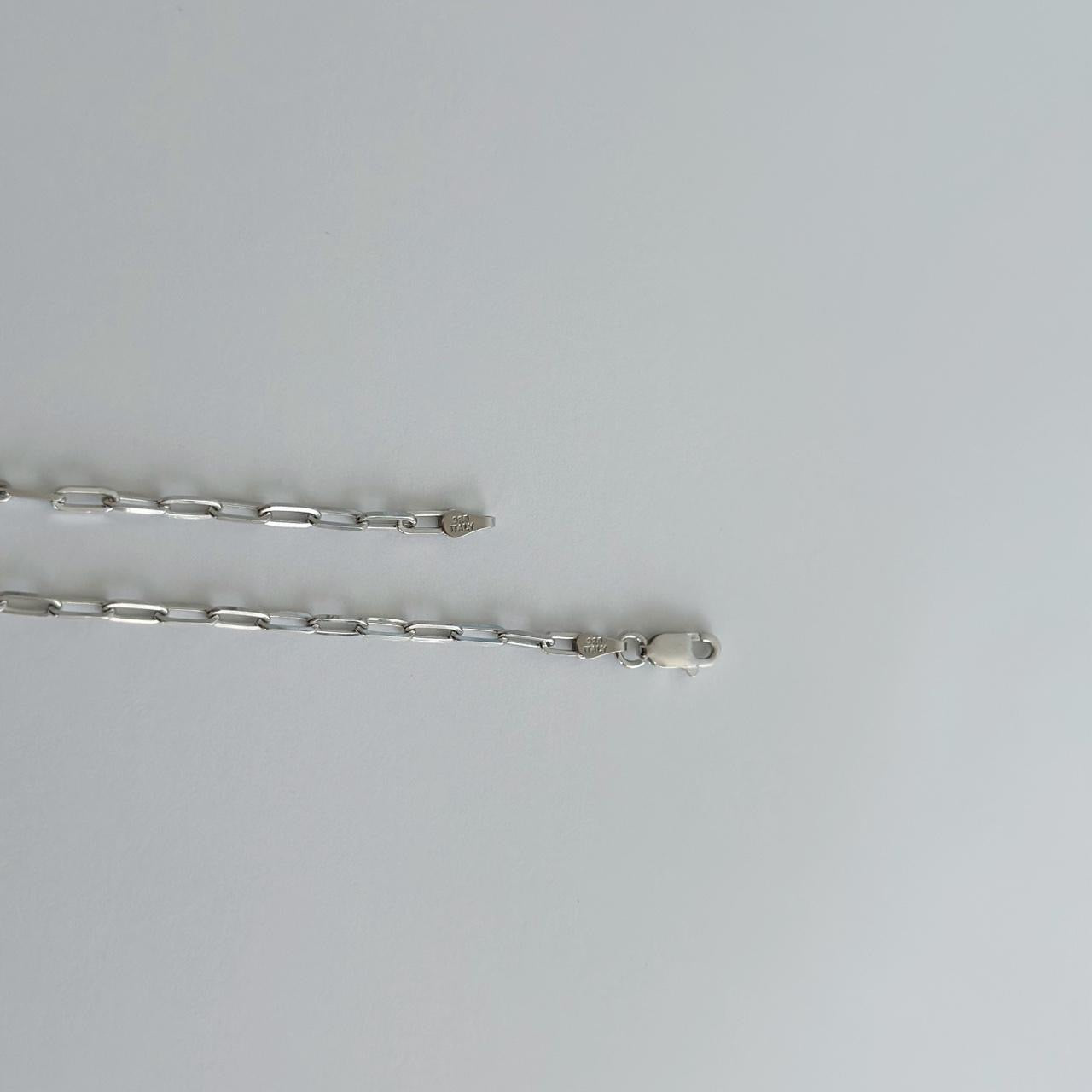 Silver paperclip bracelet