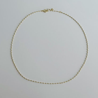 Dainty enamel chain necklace