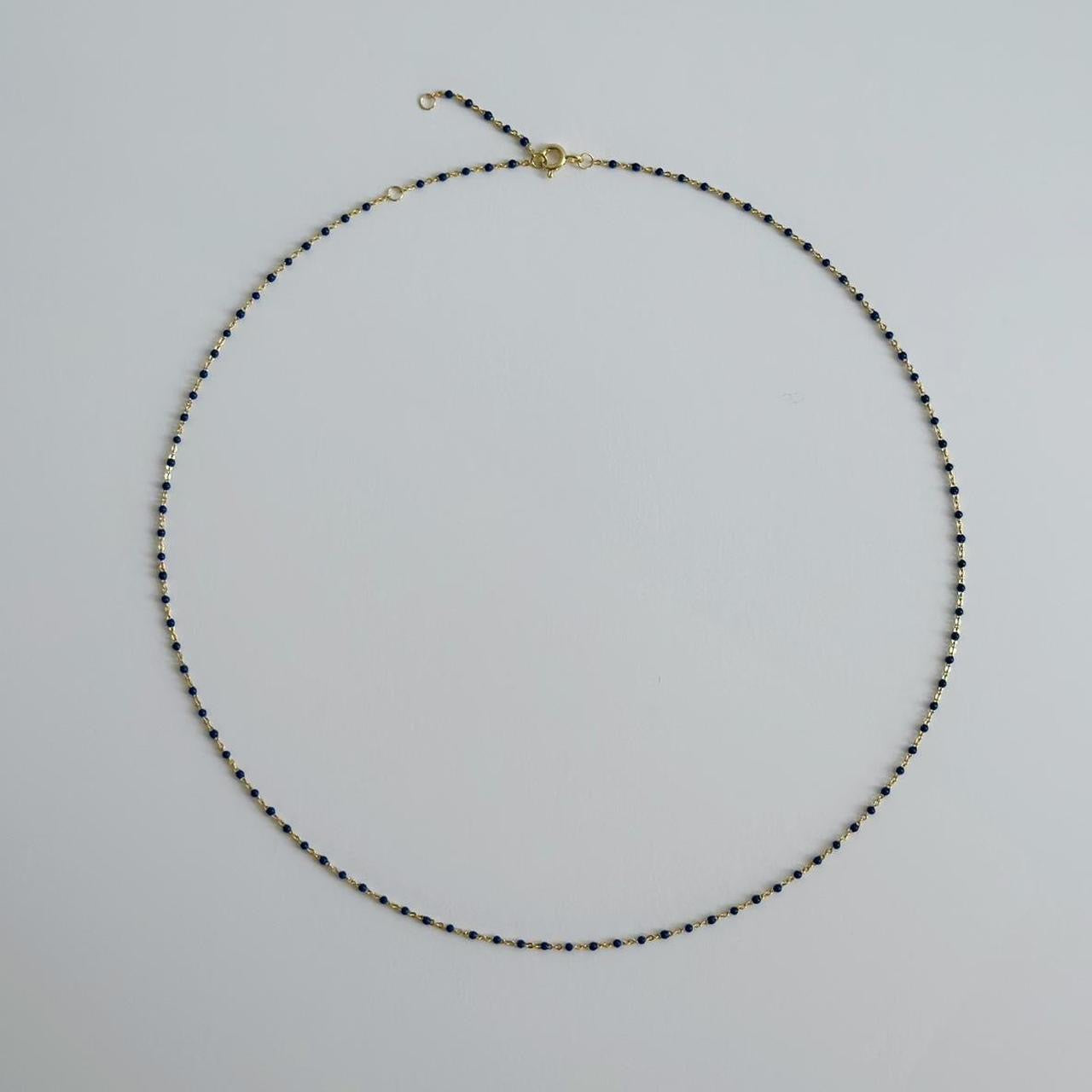 Dainty enamel chain necklace