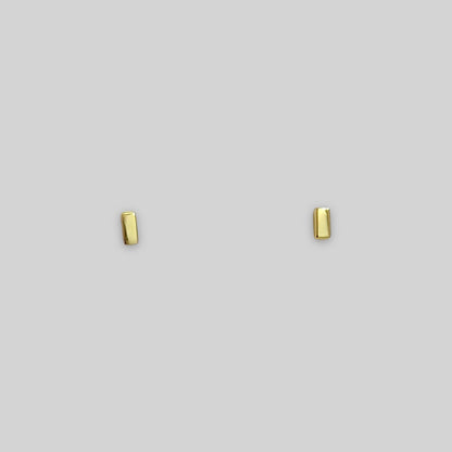 Gold bar stud earrings