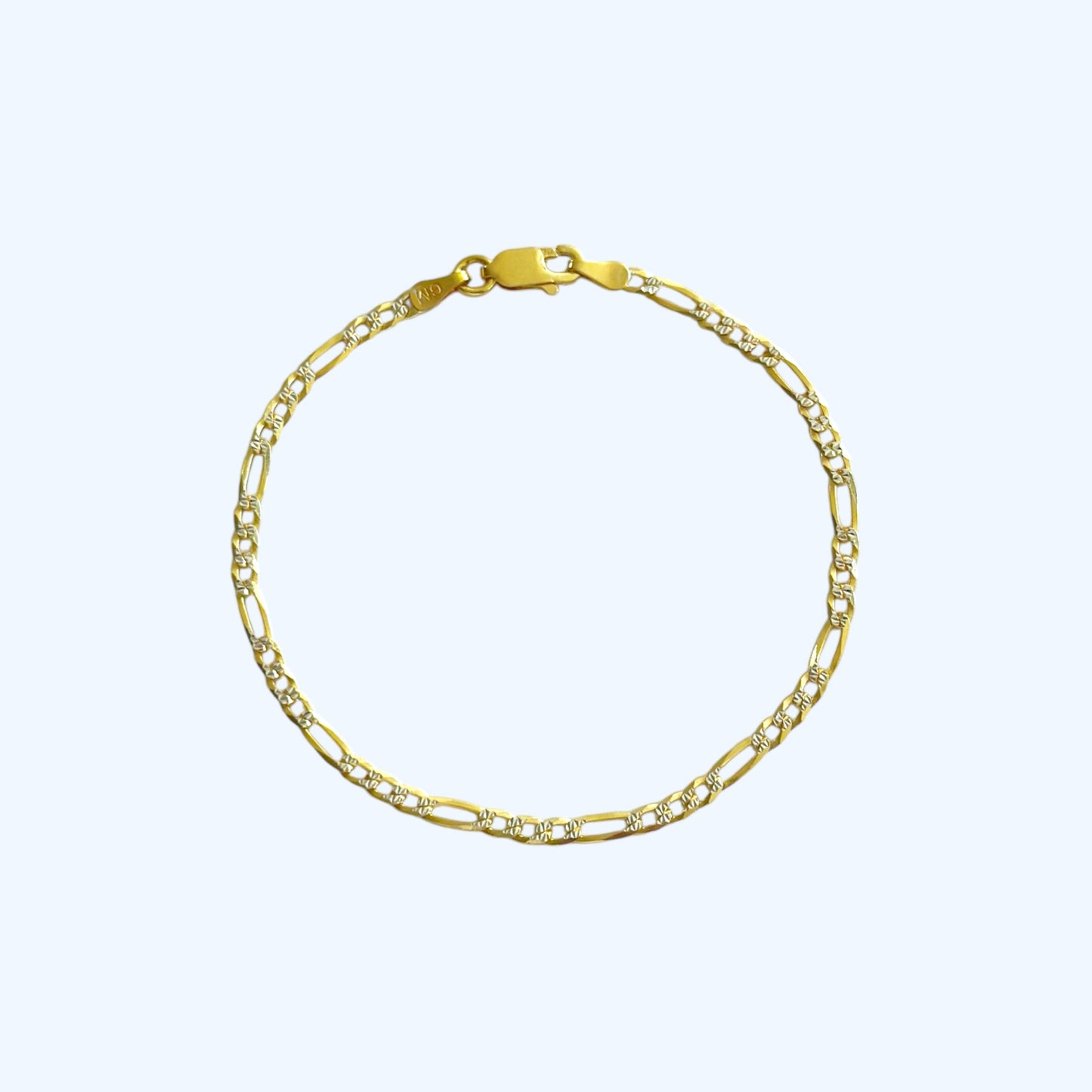 Twotone figaro bracelet