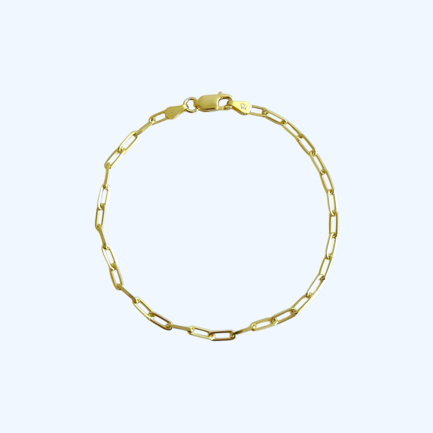 Gold paperclip bracelet