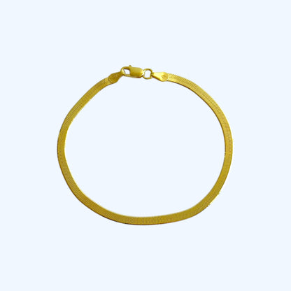 Gold herringbone bracelet